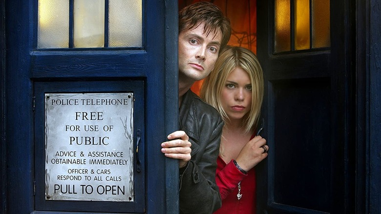 David Tennant as The Doctor and Billie Piper as Rose Tyler