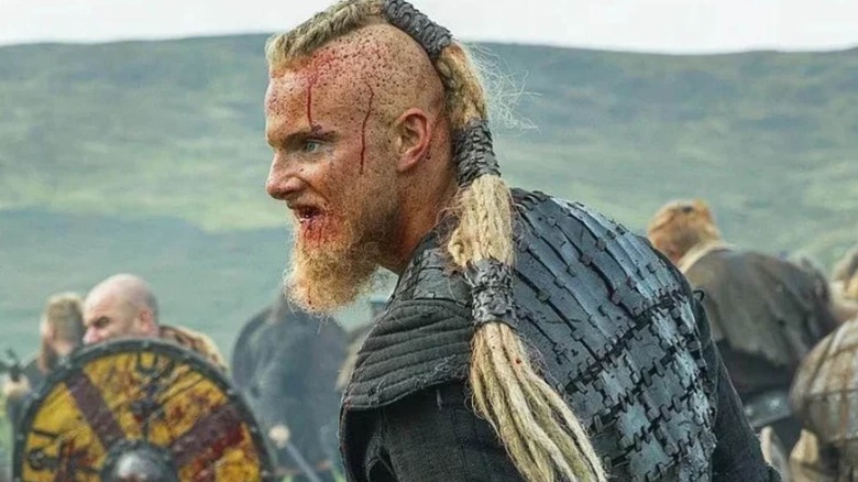 Bjorn Ironside covered in blood in Vikings