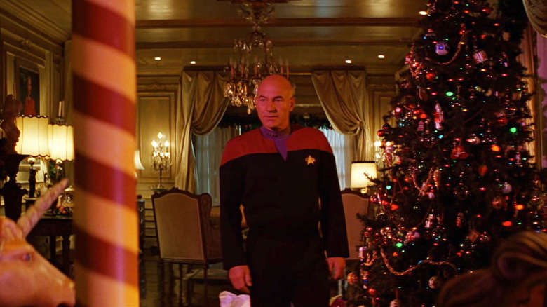 Patrick Stewart as Jean-Luc Picard revisits Christmas in the Nexus in Star Trek Generations