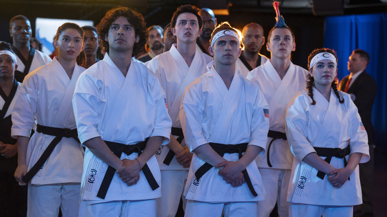 Team Miyagi-Do stands ready for battle in Cobra Kai