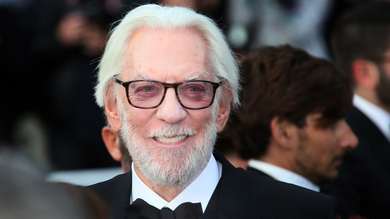 Donald Sutherland at 2016 movie premiere smiling with glasses
