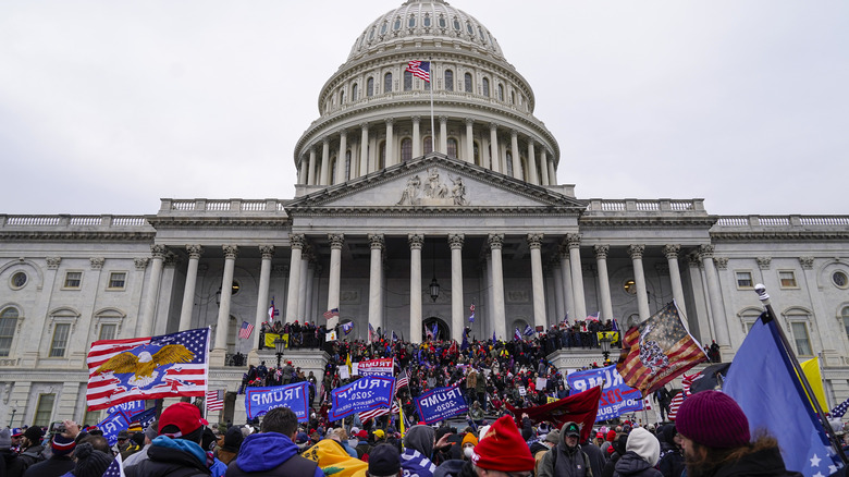 A "Stop the Steal" rally at the US Capitol turned into an insurrectionist mob on January 6th, 2021.