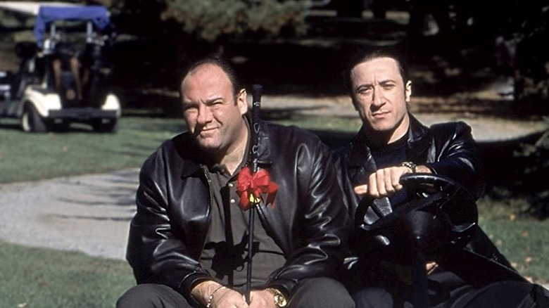 James Gandolfini and Federico Castelluccio in The Sopranos