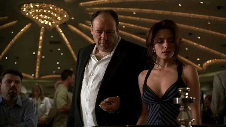 James Gandolfini and Christiana Anbri in The Sopranos