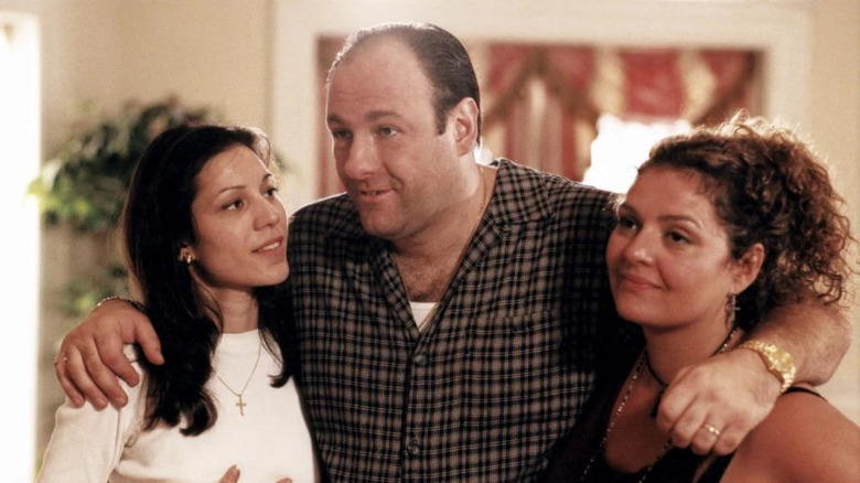 Nicole Burdette, James Gandolfini, and Aida Turturro