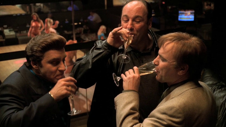 Steve Van Zandt, James Gandolfini, Joe Pantoliano in The Sopranos in 