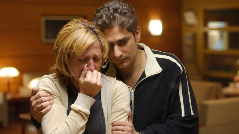 Edie Falco and Michael Imperioli in The Sopranos