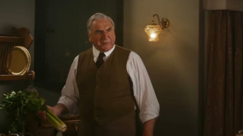 Jim Carter looking angry and confused in Downton Abbey: A New Era