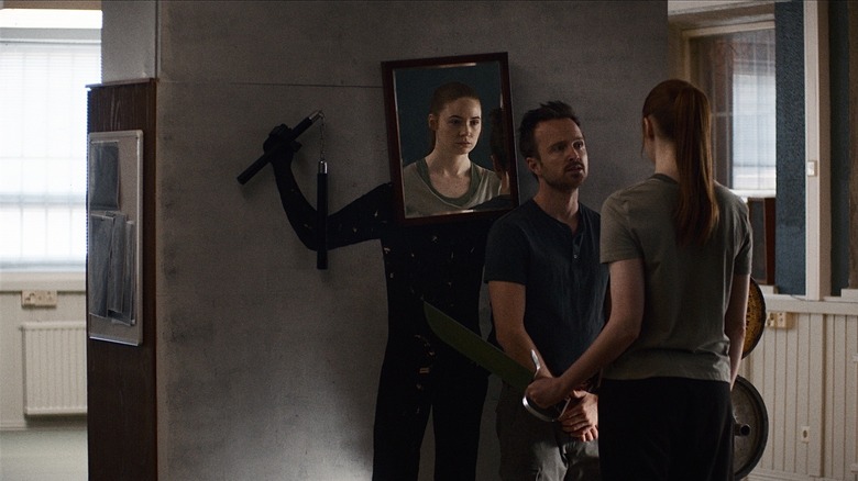 Karen Gillan and Aaron Paul