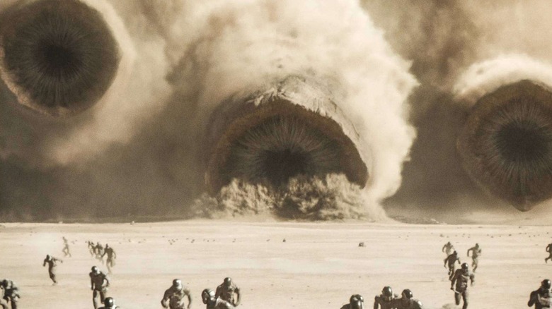 Dune: Part Two, sandworms