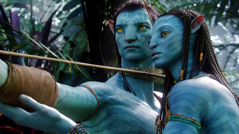 Jake Sully and Neytiri in Avatar 