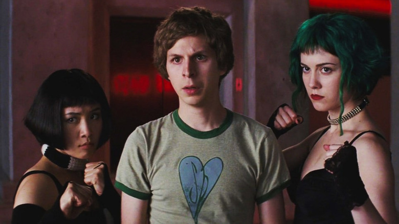 Ellen Wong, Cera, and Mary Elizabeth Winstead in Scott Pilgrim vs. the World