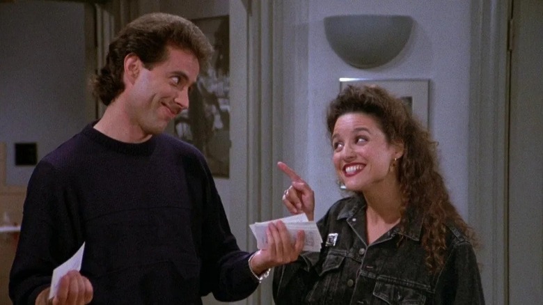 Jerry Seinfeld and Julia Louis-Dreyfus in Seinfeld