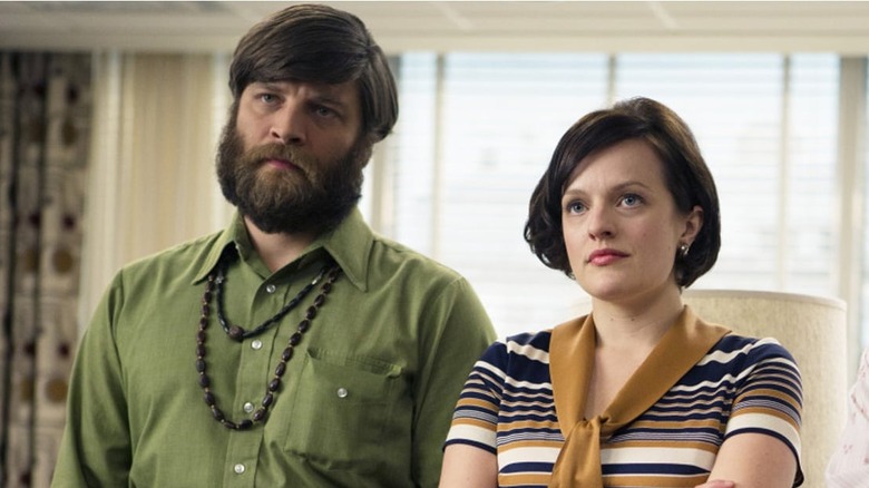 Elizabeth Moss and Jay R Ferguson in Mad Men