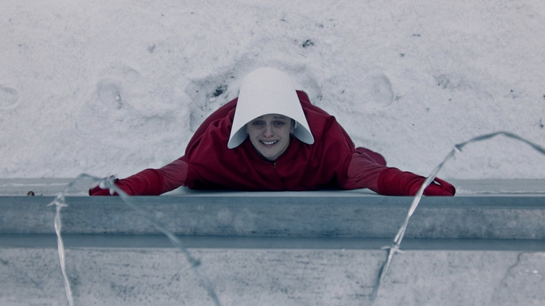 Elisabeth Moss as June/Offred in The Handmaid's Tale