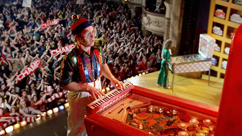 Elton John in Tommy Pinball Wizard Scene