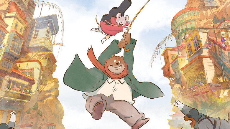 poster of Ernest and Celestine swinging 