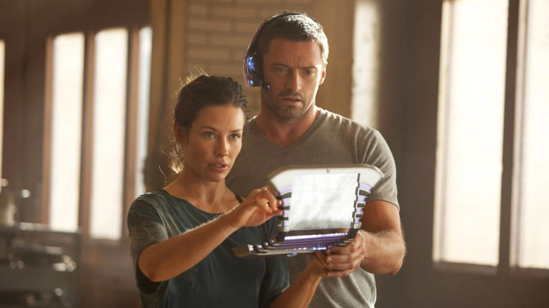 Real Steel, Evangeline Lilly, Hugh Jackman