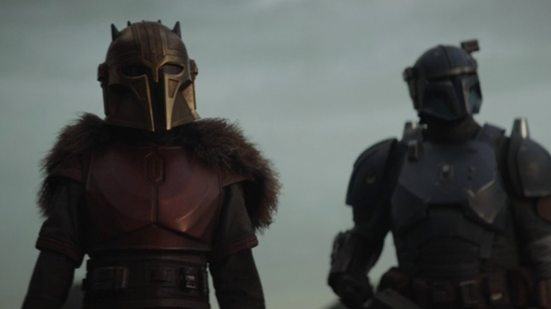 Emily Swallow and Tait Fletcher in The Mandalorian