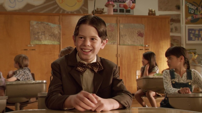 Alfalfa smiling in class in The Little Rascals Save the Day