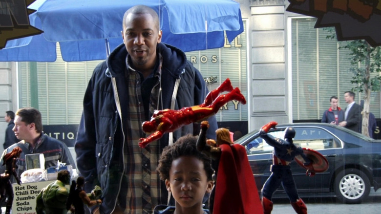 Boy stars into toystore window