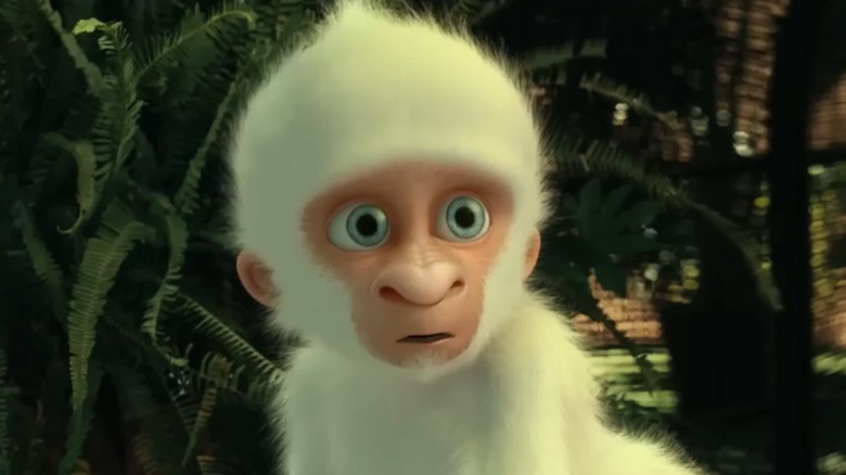 Snowflake, the gorilla voiced by Ariana Grande in Snowflake the White Gorilla