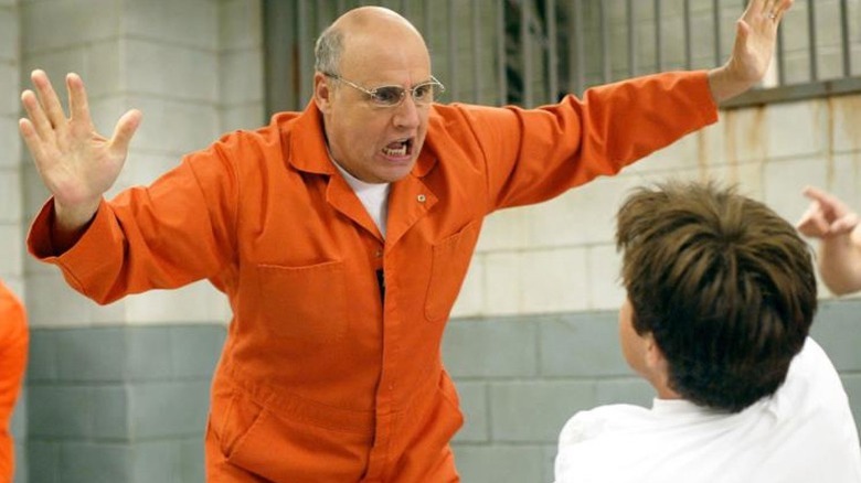 George in prison shouting