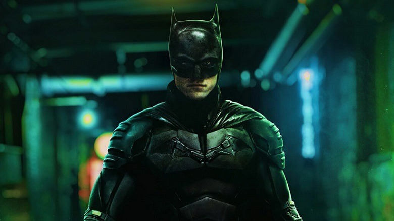 Pattinson's Batman staring moodily