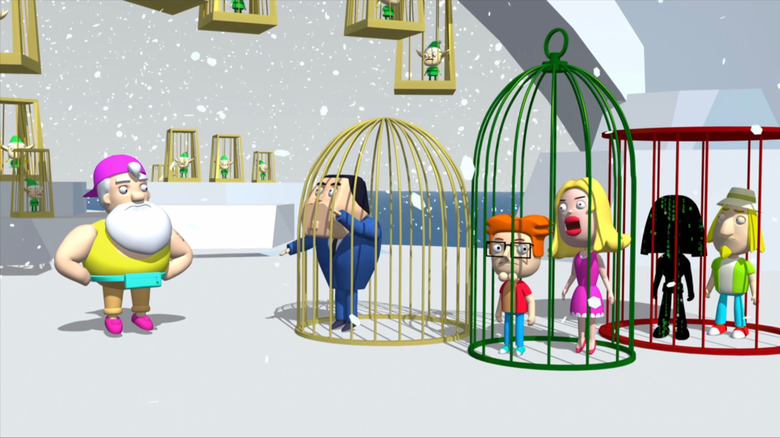 Santa imprisoning the Smith family on American Dad!