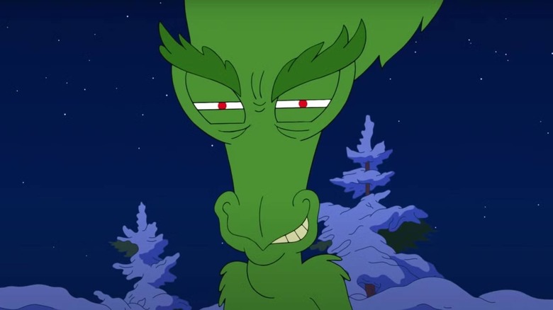 Roger as the Grounch smiling on American Dad!