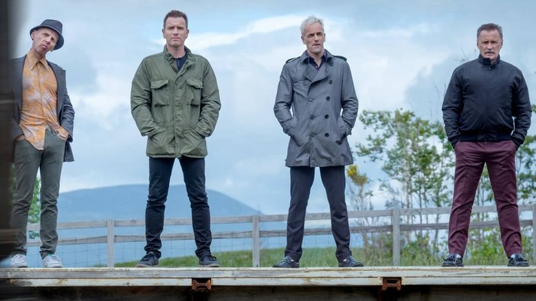 Ewan Bremner, Ewan McGregor, Jonny Lee Miller, and Robert Carlyle in "T2 Trainspotting"