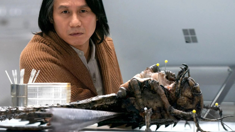 B.D. Wong and Locust in "Jurassic World Dominion" 