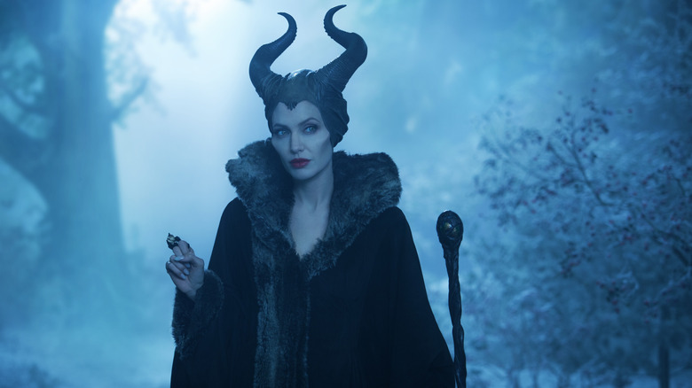 Maleficent (Angelina Jolie) looking ominous in Maleficent