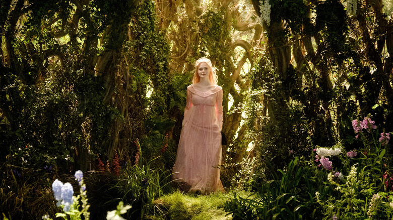 Princess Aurora (Elle Fanning) in the forest in Maleficent: Mistress of Evil