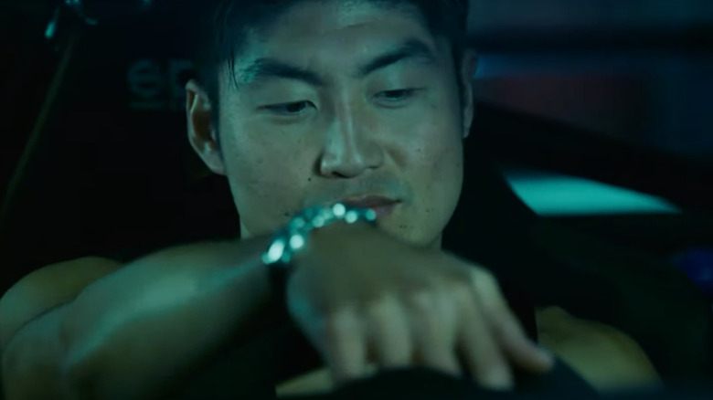 Takashi in his car