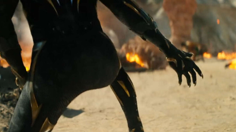 Black Panther claws sand fire Black Panther: Wakanda Forever
