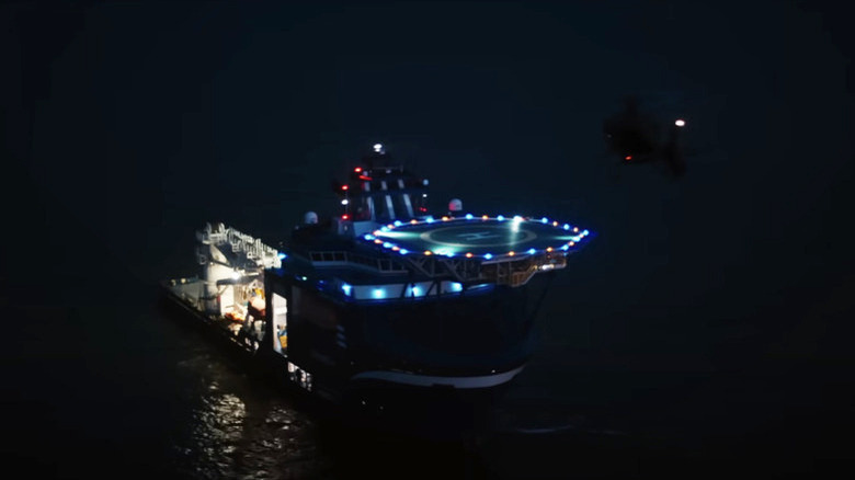 Night freighter helipad lights Black Panther: Wakanda Forever