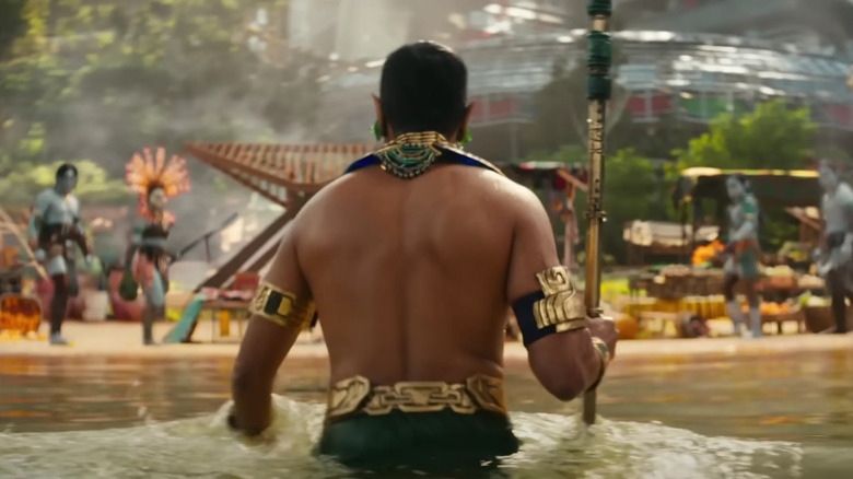 Tenoch Huerta water wading Black Panther: Wakanda Forever
