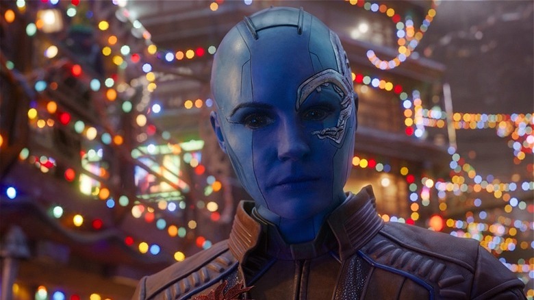 Guardians of the Galaxy Holiday Special Nebula gives gift to Rocket