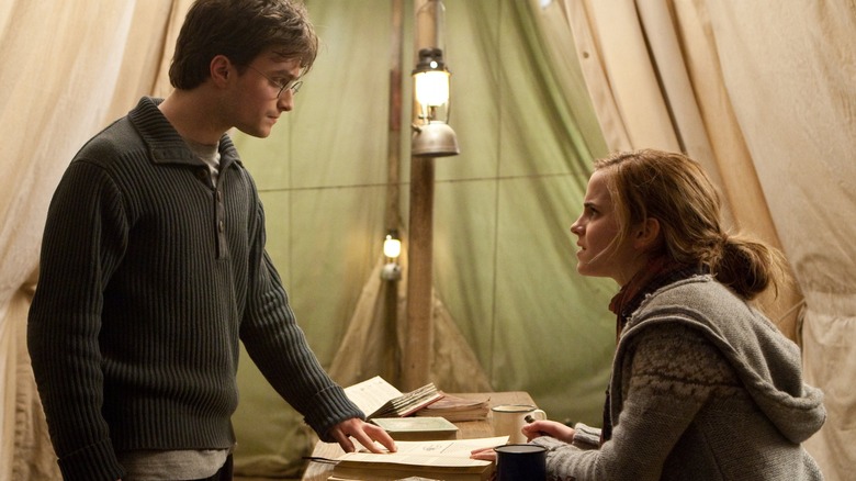 Harry and Hermione in a tent