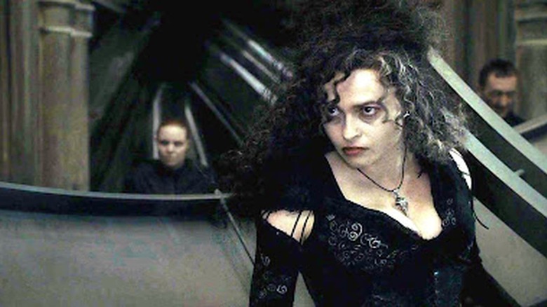 Helena Bonham Carter black dress crazy