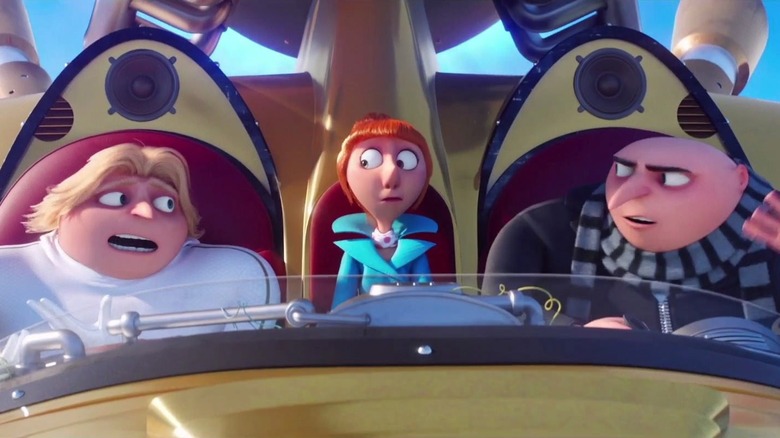 Dru, Lucy, and Gru go for a flight
