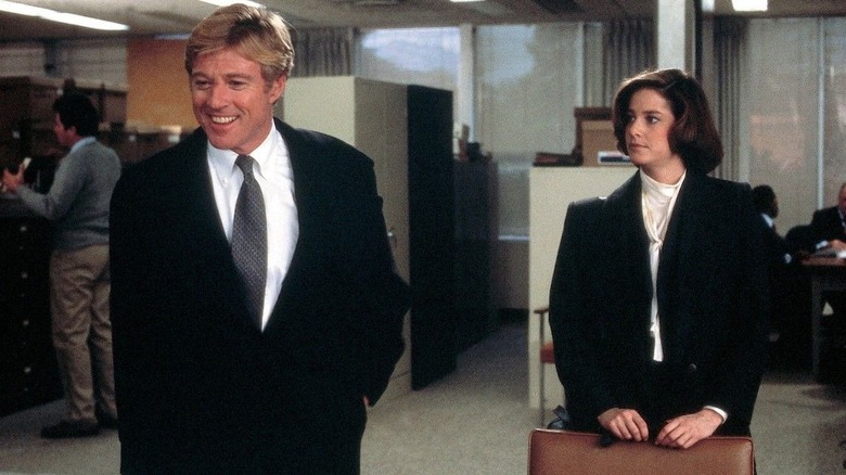 Robert Redford and Debra Winger in "Legal Eagles"