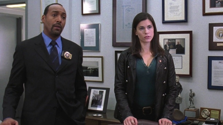 Detectives Green and Cassidy in an office