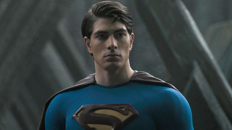 Brandon Routh as Superman staring ahead in Superman Returns