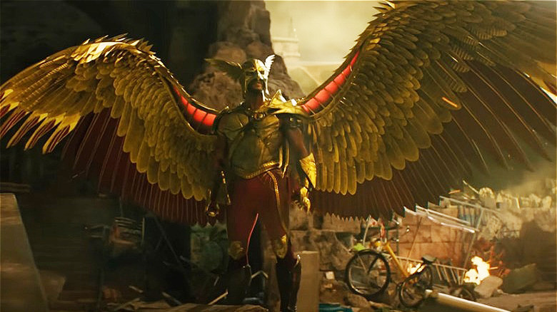 Hawkman spreads his wings Black Adam