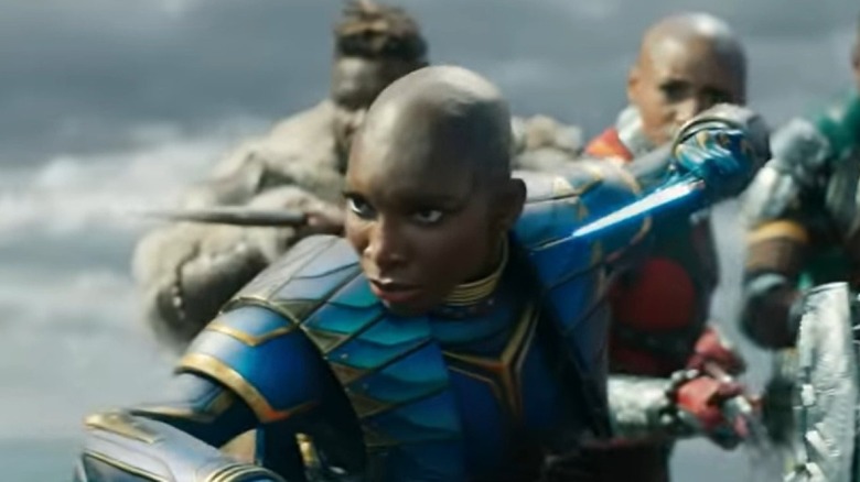 Michaela Coel fighting stance Black Panther: Wakanda Forever