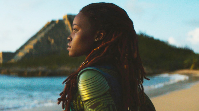 Lupita Nyong'o on the beach Black Panther: Wakanda Forever