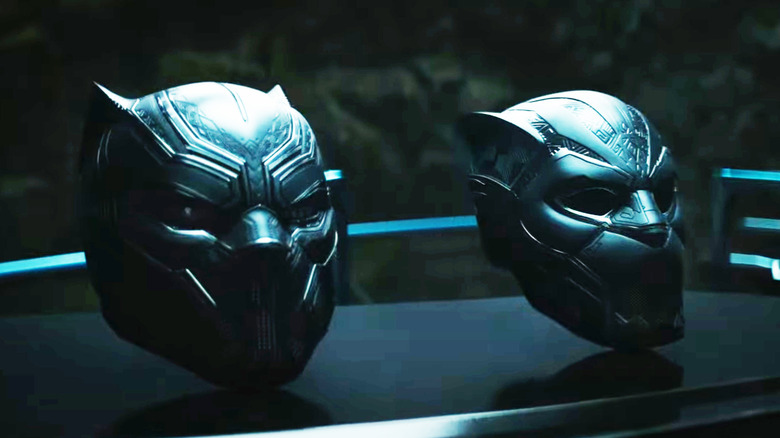 Black Panther helmets in Black Panther: Wakanda Forever