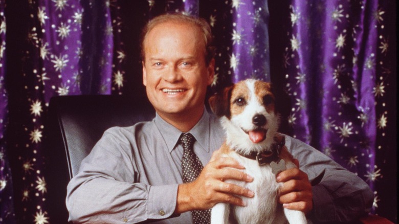 Frasier Crane smiling with Eddie